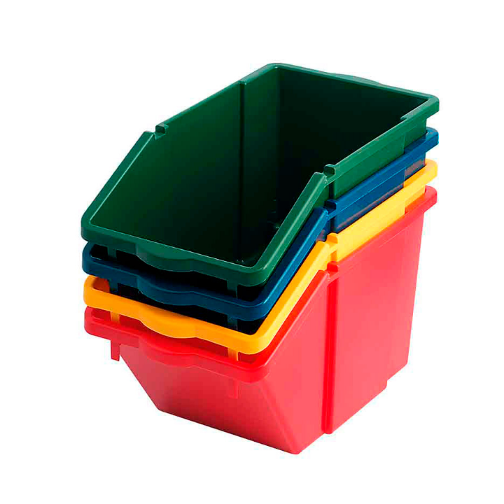 Recyclingbox, kunststof stapelbak, 45 liter, geel, VB 206800 - 0