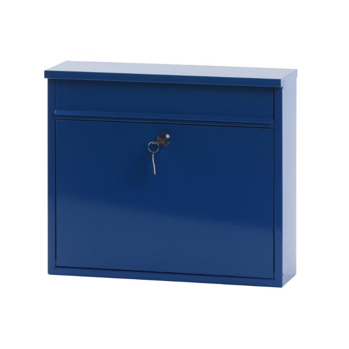 Wandbrievenbus Granadan, 360x110x315 mm, blauw, VB 440160 - 0