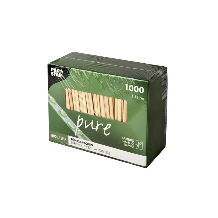 Roerstaafje papstar 110x3mm bamboe(ps88134) - 0