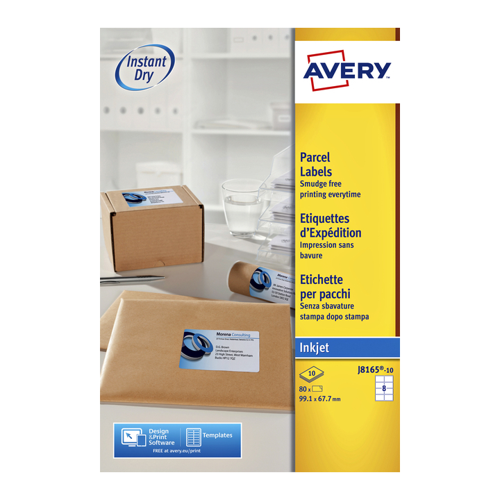 Etiket avery j8165-10 99.1x67.7mm 80st - 0