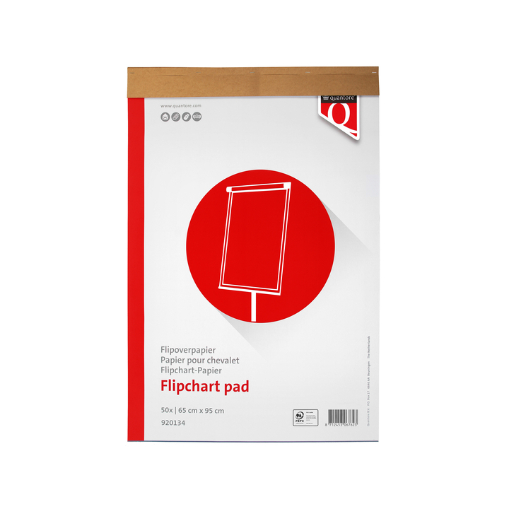 Quantore, flipoverpapier, 65x95cm, 50 vel, ongevouwen - 0