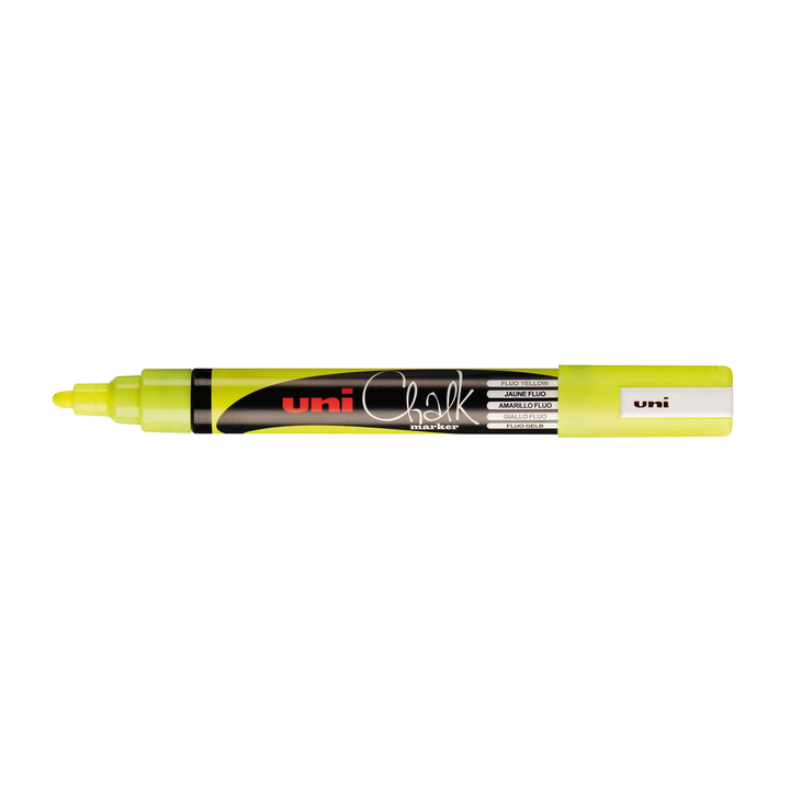 Krijtstift uni-ball rond 1.8-2.5mm fluor geel(pwe5m j fluo) - 0