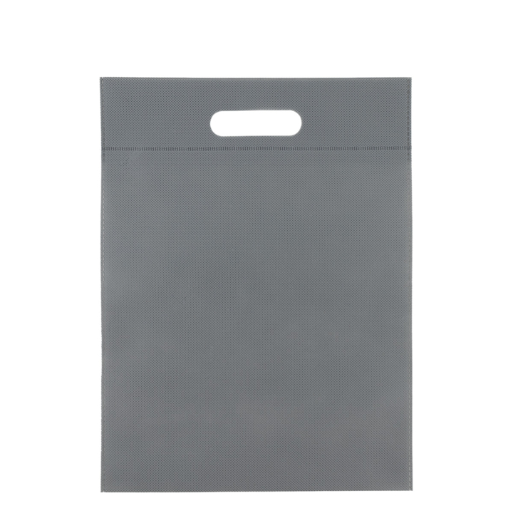 Draagtas, non-woven, 30x40cm, greep gestanst, grijs (400 st) - 0