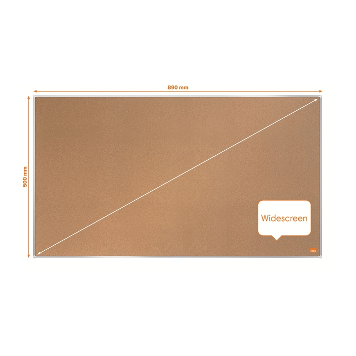 Prikbord nobo impression pro wide 89x50cm kurk(1915415) - 2