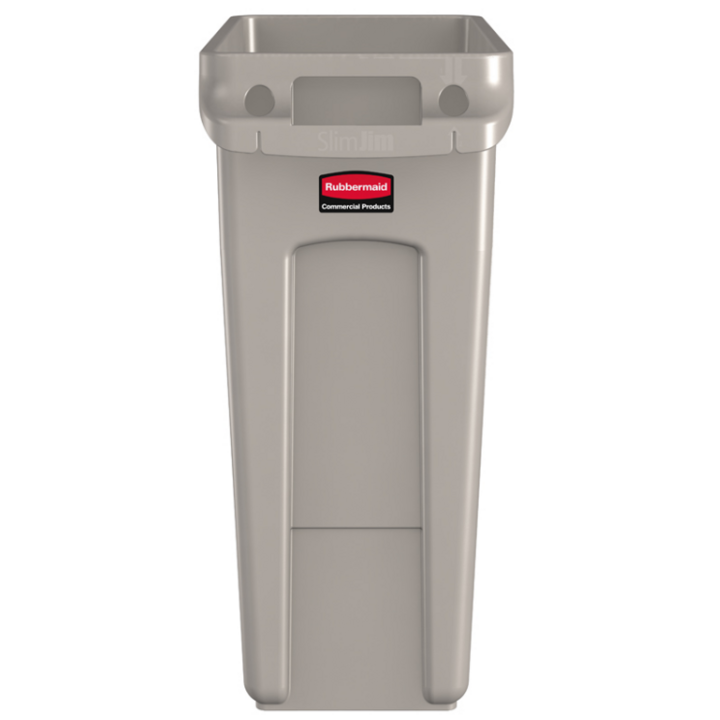 Rubbermaid Slim Jim, afvalbak, 60 liter, beige, VB 227918 - 1