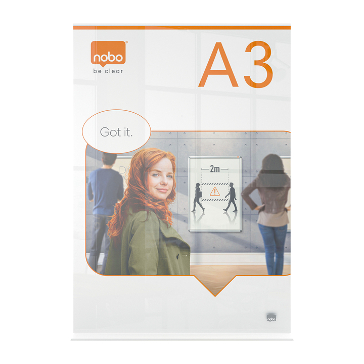 Infobord nobo premium plus a3 acryl vrijstaand(1915593) - 1