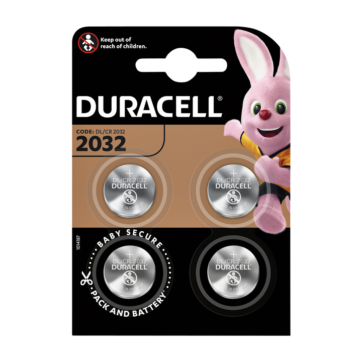 Batterij duracell 2032 lithium 4pack(5000394119376) - 0