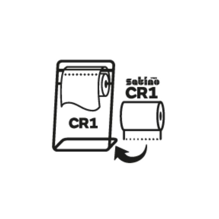 Satino by WEPA | Industrie Poetsrolhouder | Mobiel | CR1 | Alu/Zwart | 332370 - 2