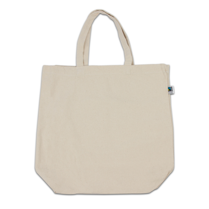 Draagtas, canvas, 41x42+2x7cm, Fairtrade®, ecru (100 stuks) - 0