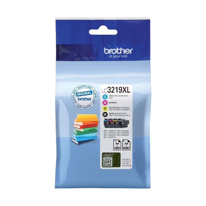Inkcartridge brother lc-3219xl zwart 3 kleuren(lc3219xlval) - 0