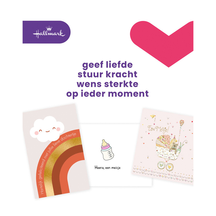 Wenskaart hallmark navulset geboorte dochter 6 st(30181765) - 0