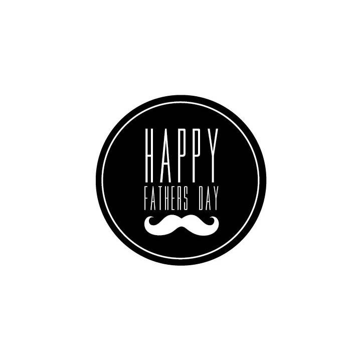 Etiketten Vaderdag "Happy Fathers Day" zwart/wit Rol/500st - 0