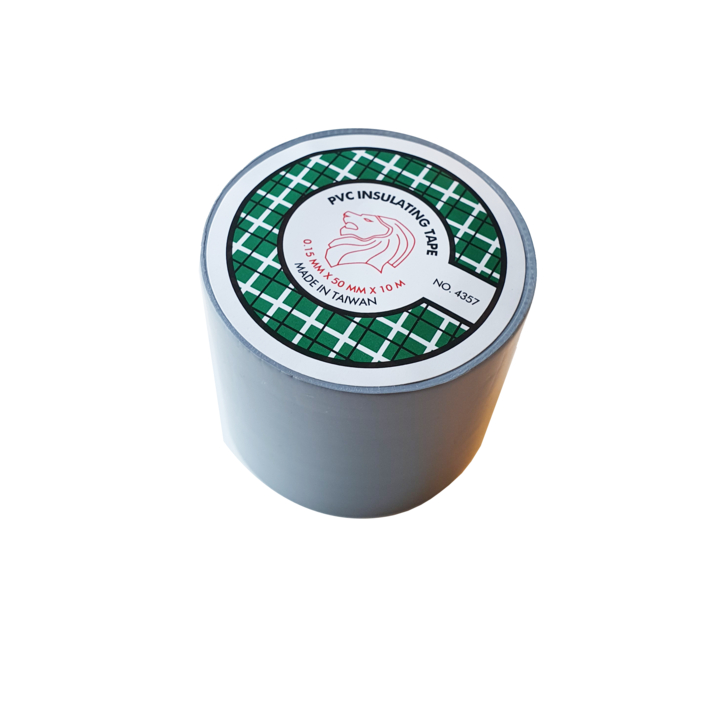 Isolatietape, PVC, 50mm x 10m, grijs - 0