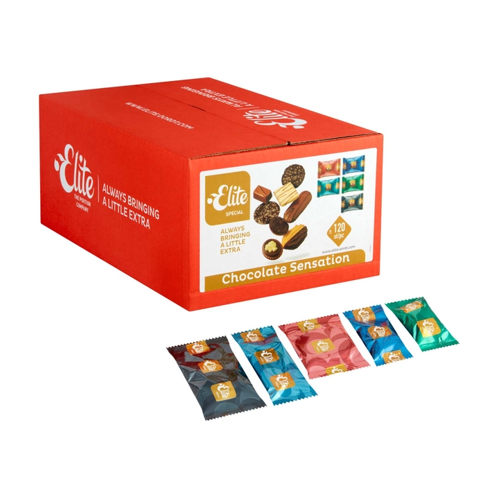 Koekmix, 120 stuks, elite chocolate sensation assorti, 60101364 (1 doos) - 0