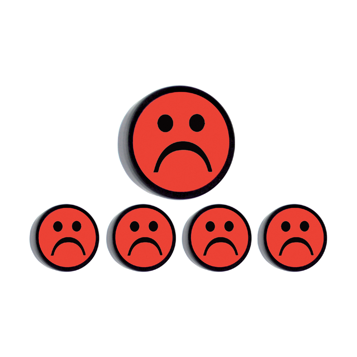 Magneet smiley 35mm rood(14034.402) - 0