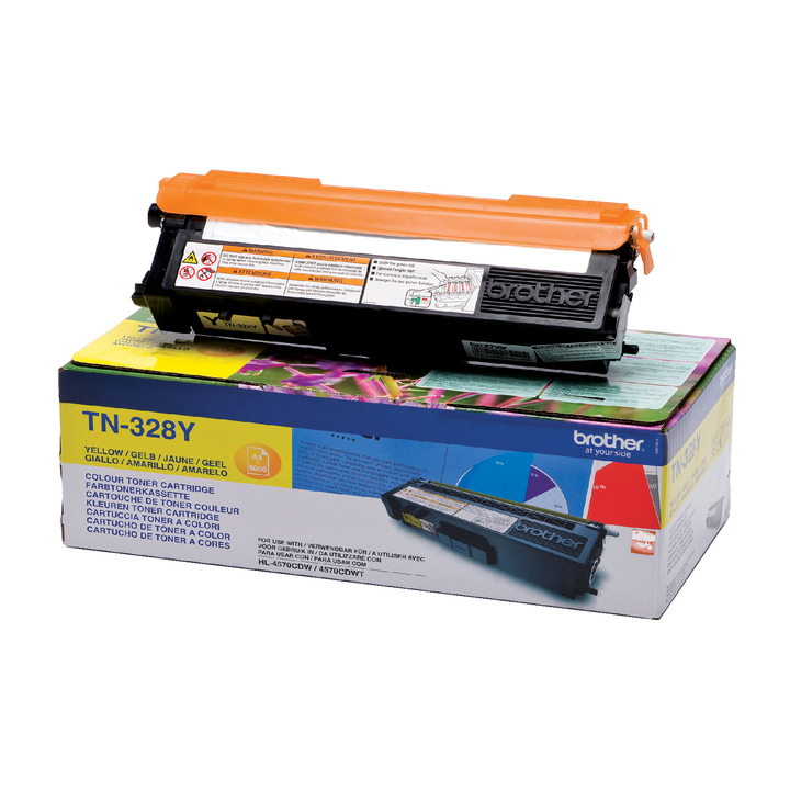 Toner brother tn-328y geel 6k(tn-328y) - 0