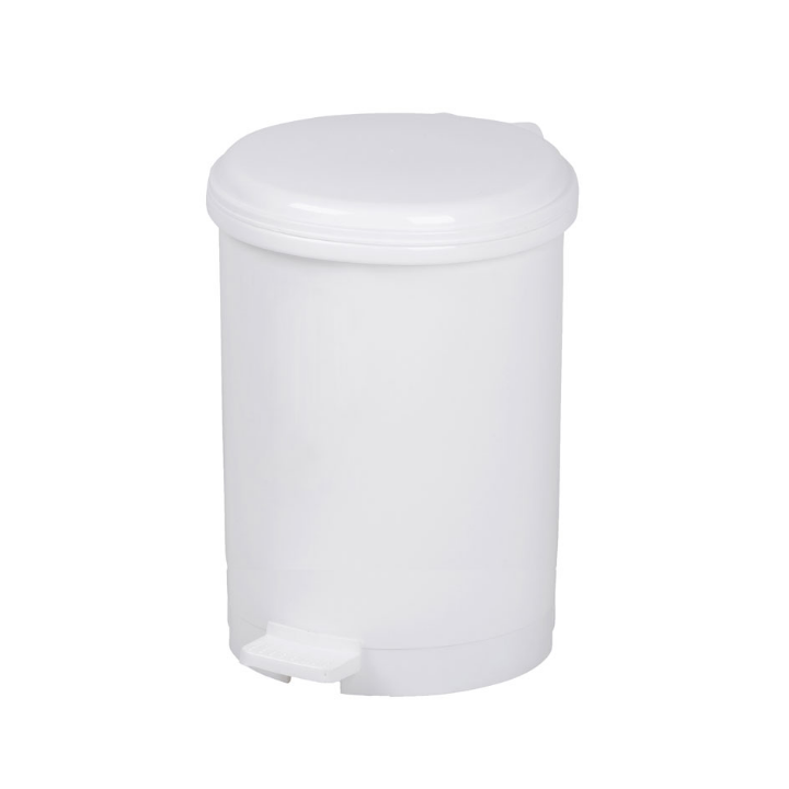 Kunststof pedaalemmer, 40 liter, wit, VB 001824 - 0