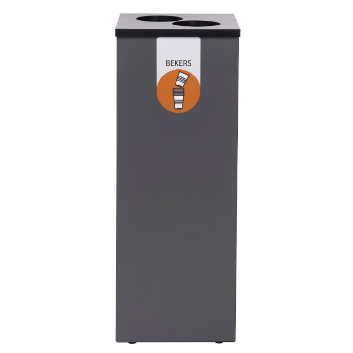 Lune Paxa Large, modulaire afvalscheidingsbak, 65 liter, grijs, VB 196937 | bekers - 1