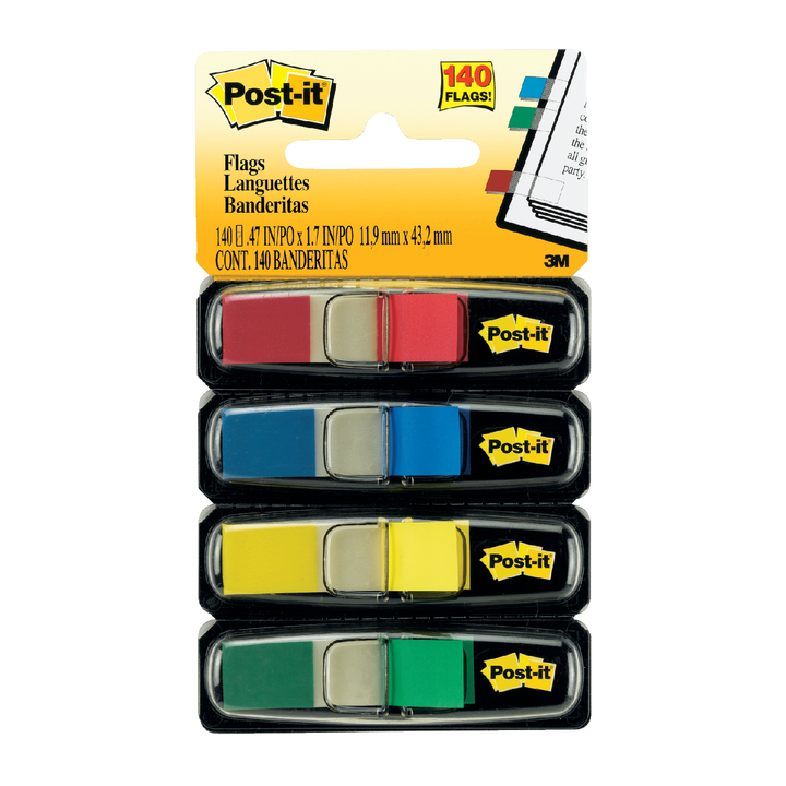 Indextabs 3m post-it 6834 1/2 inch ass - 0