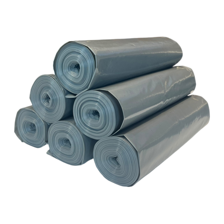 Vuilniszak | LDPE | 70x110cm | 120 Liter | T70 | Grijs (10 rollen x 20 zakken)  - 2