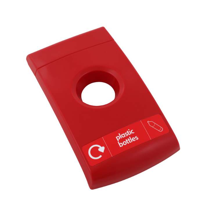 Deksel voor afvalstroom plastic bottles, rood, VB 063840 - 0