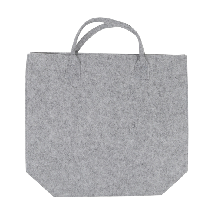 Luxe shopper, 45+14x34cm, stevig vilt, lichtgrijs (50 stuks) - 0