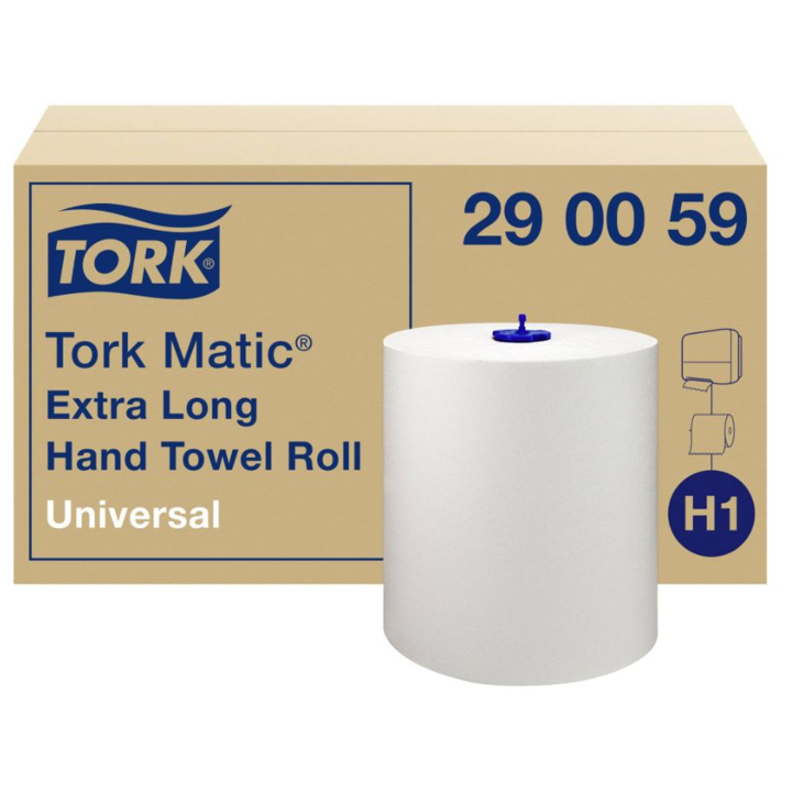 Tork Matic Universal | Handdoekrol | 280 Meter | 1-Laags | H1 | Wit | 290059 (6 stuks) - 0