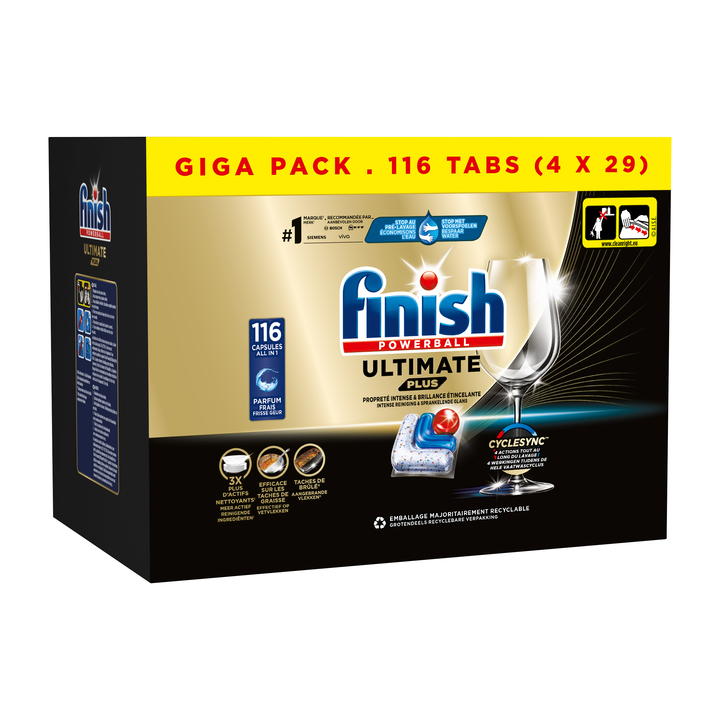 Vaatwastabletten finish ultimate plus 4x29st(3287800) - 0