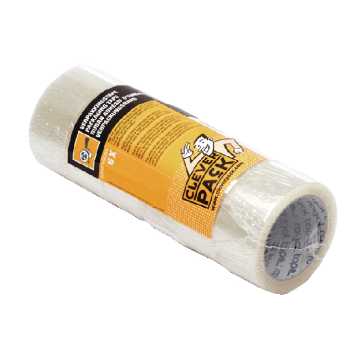Verpakkingstape cleverpack pp 50x66 ln transp, 6 rol - 0