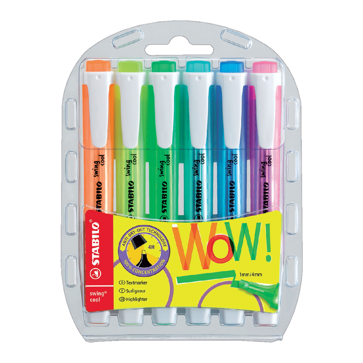 Markeerstift stabilo swing cool 1-4mm 275/6-3 ass(275/6-3) - 0
