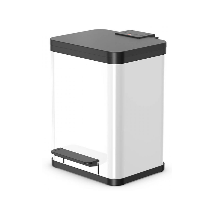 Hailo Öko Duo Plus, pedaalemmer, 2x9 liter, wit, VB 016133 - 0