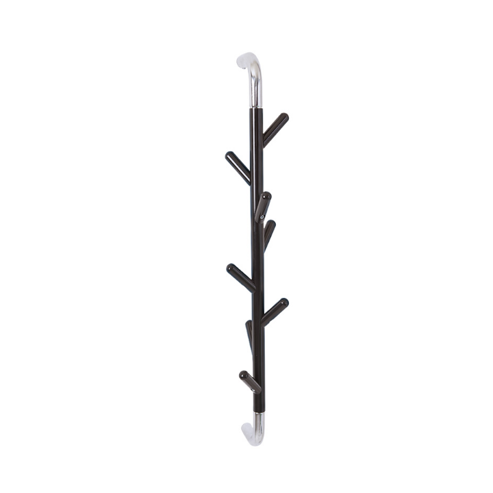 Wandkapstok Linair, 80 cm, 8-haaks, zwart/chroom, VB 718054 - 0