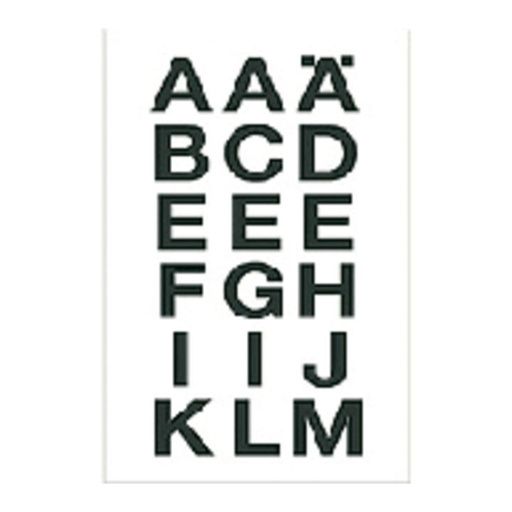 Etiket herma 4135 letter 20x20mm az transparant - 0
