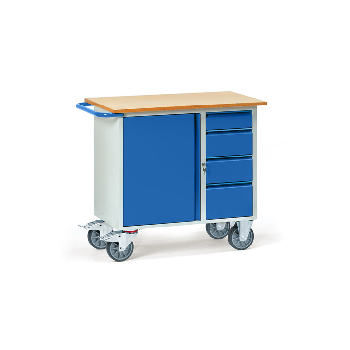 Werkplaatswagen met 4 lades, 985x590mm - 0