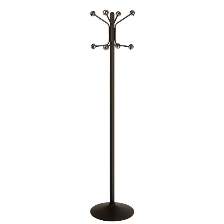 Staande kapstok Bilbao, 173 cm, 8-haaks, zwart, VB 963060 - 0