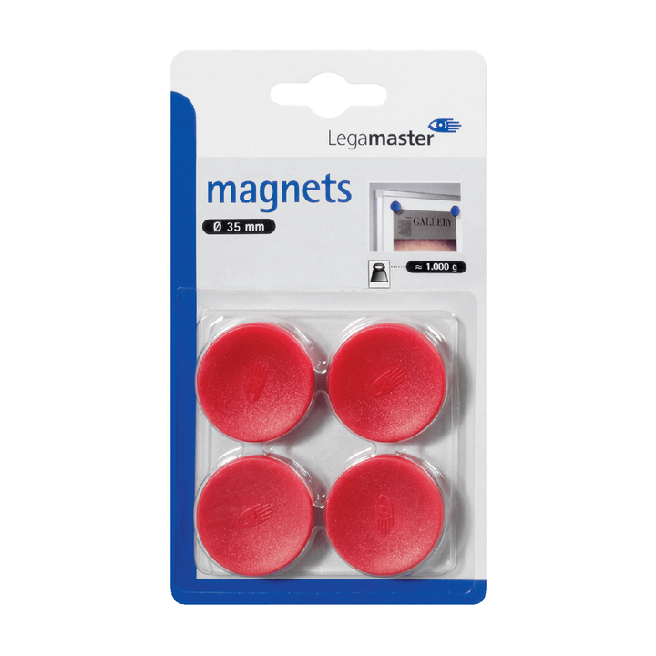 Magneet legamaster 30mm rood - 0