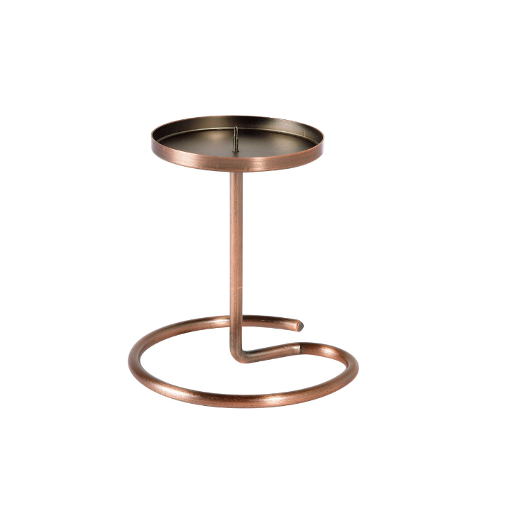 Duni | LED-lamphouder | 100x100mm | Kandelaar Swirl Roestkleurig | 194596 (4 stuks) - 0