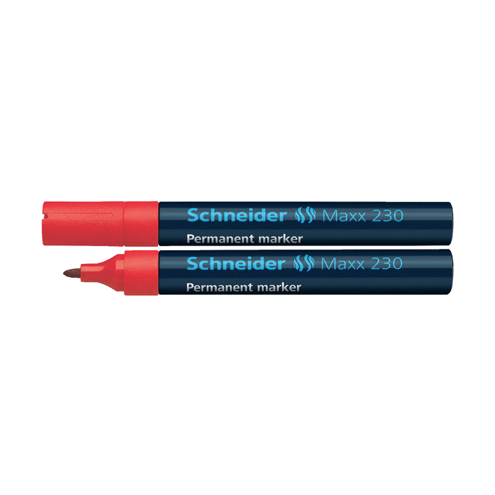 Viltstift schneider 230 perm rond 1.5-3mm rood - 0