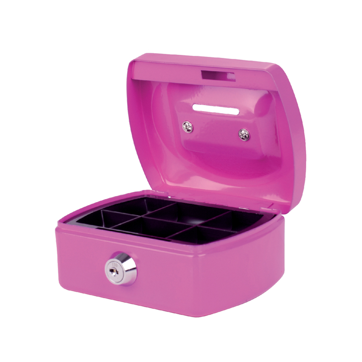 Geldkist pavo 125x95x60mm met gleuf roze(8007400) - 0