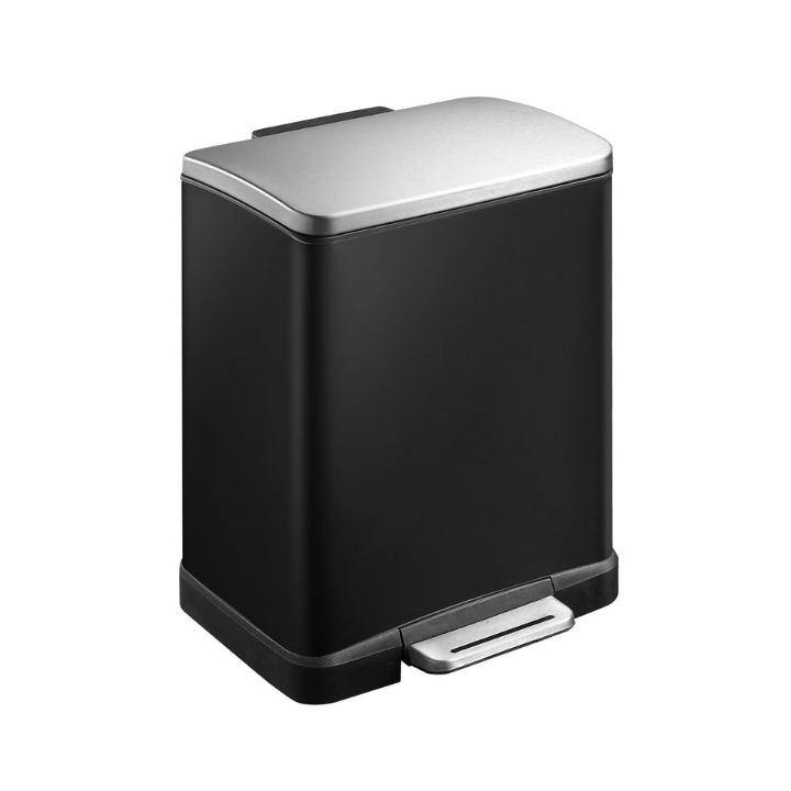 E-Cube, pedaalemmer, 10+9 liter, zwart glanzend, VB 926819 - 0