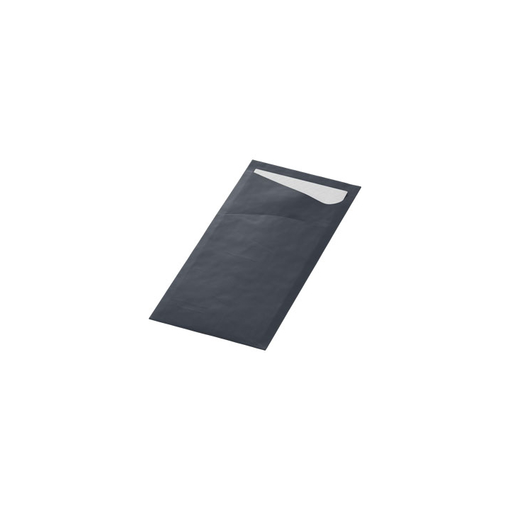 Sachetto, zwart met witte servet (500 stuks) - 1
