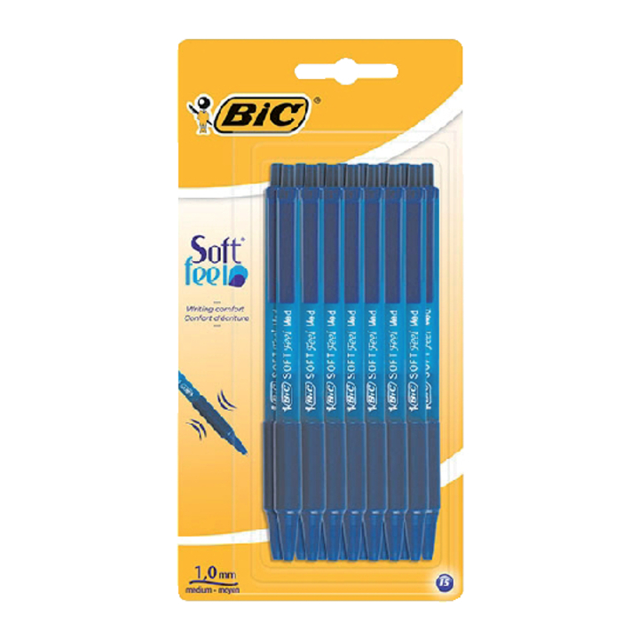 Balpen bic soft feel clic blauw(875450) - 0