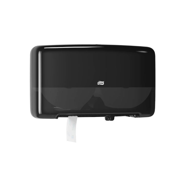 Tork Twin | Mini Jumbo Toiletpapier Dispenser | T2 | Zwart | 555508 - 0