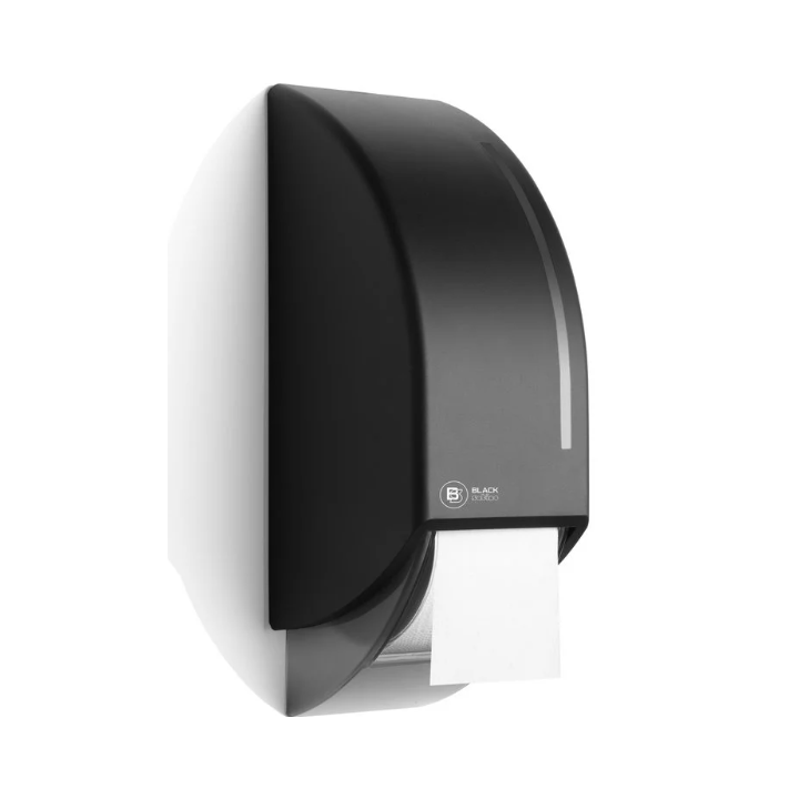 BlackSatino | Traditioneel Toiletpapier Dispenser | CT10 | Zwart | 331940 - 0