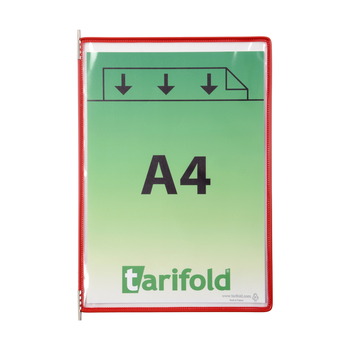 Zichtpaneel tarifold a4 verticaal rood 10st(114003) - 1