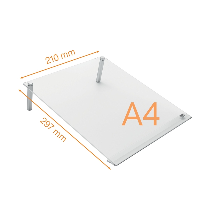 Notitiebord nobo transparant acryl schuin a4(1915612) - 1