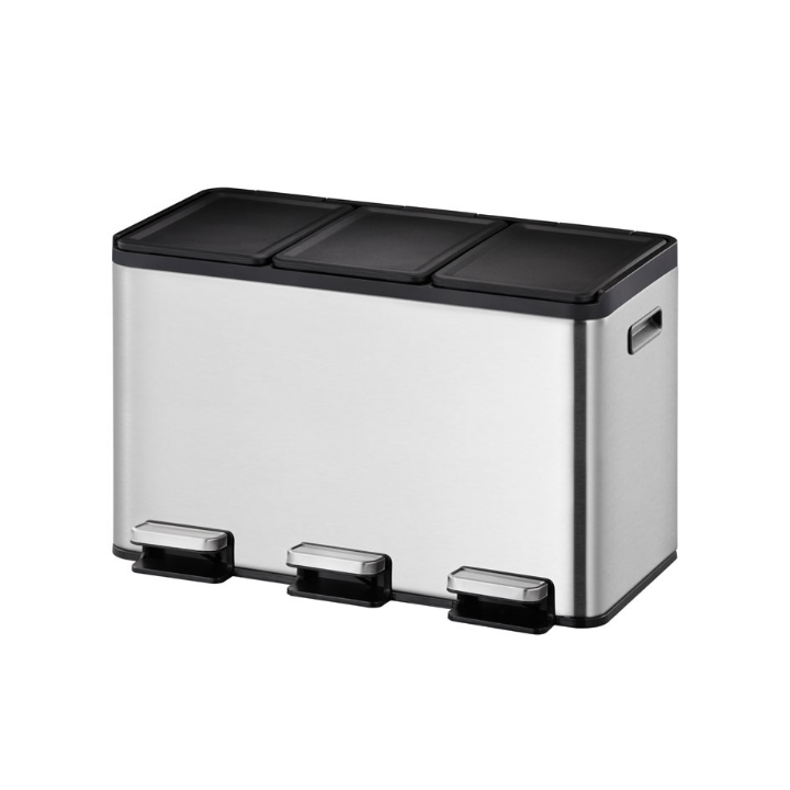 Essential EKO, pedaalemmer, 3x10 liter, mat RVS, VB 822930 - 0