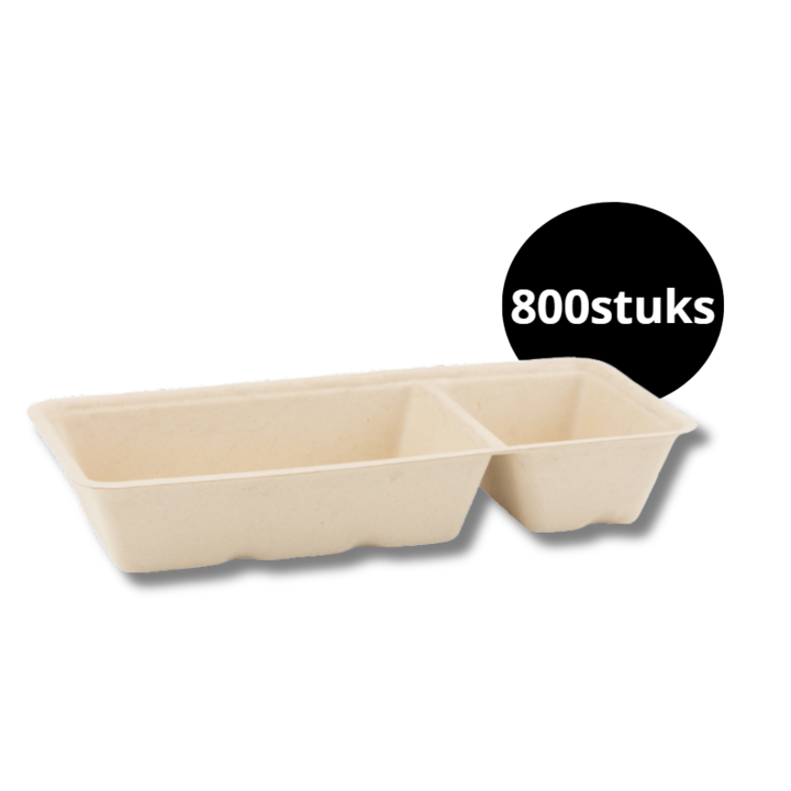 Snackbakje, suikerriet, A23, A7 + sausvak (800 stuks) - 0