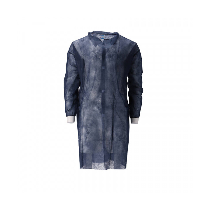 Bezoekersjas | Non Woven PP | Klittenband | Maat XXL | Blauw (50 stuks) - OP=OP AANBIEDING - 0