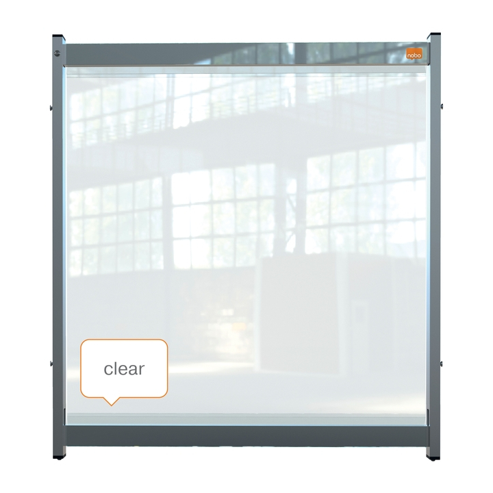 Bureauscherm nobo modulair doorzichtig pvc 750x820mm(1915550 - 3